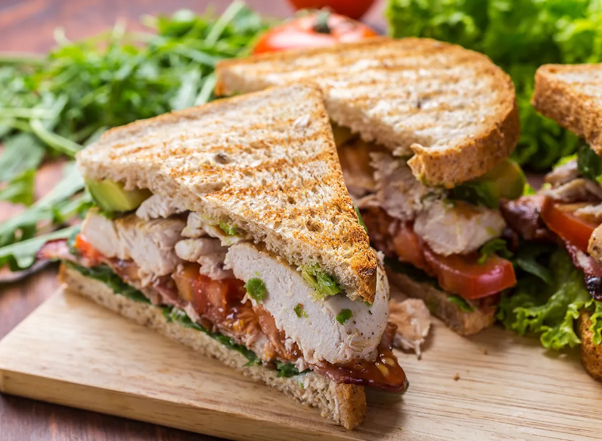 Grilled Chicken Bacon & Ranch Club w/fries ( Weekends only)